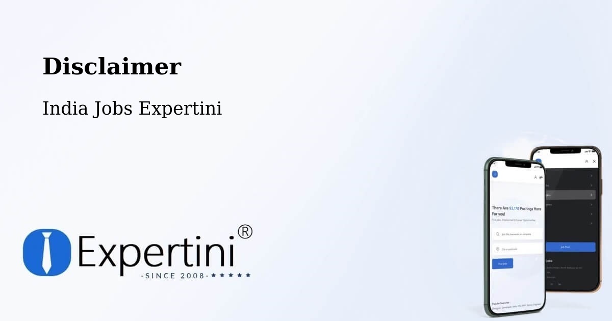 Disclaimer – Teonthar - India Jobs Expertini